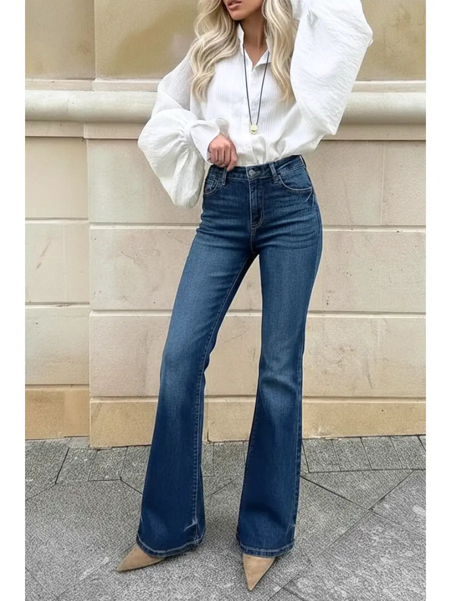 Artemis Vintage Leilani Tummy Control High Rise Holly Flare Jeans in 1 (24) - High-Waisted (bottom)