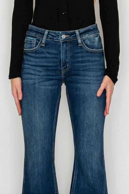 Artemis Vintage Mia Mid Rise Super Flare Jeans in 5 (26) view 2 - Mia Mid Rise Jeans (bottom)