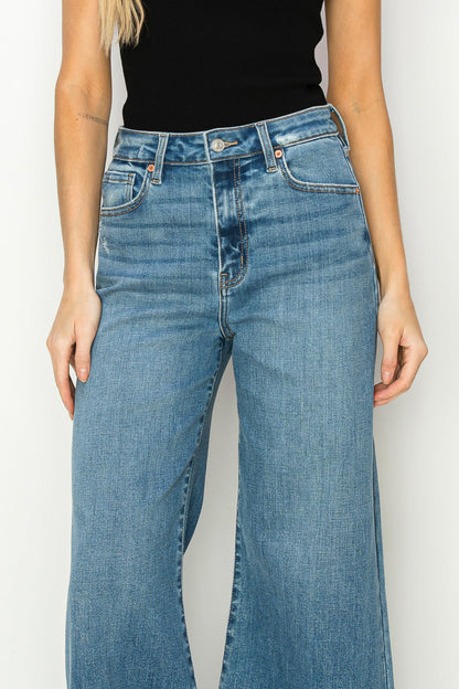 Artemis Vintage Noa High Rise Crop Palazzo Jeans view 4 - High-Waisted - Noa High Waist Ankle Straight Jeans (bottom)