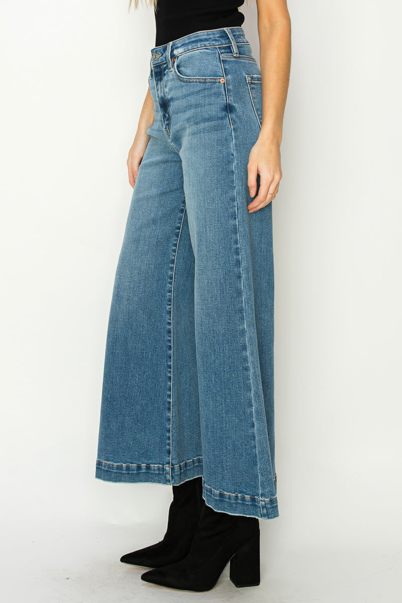 Artemis Vintage Noa High Rise Crop Palazzo Jeans view 5 - High-Waisted - Noa High Waist Ankle Straight Jeans (bottom)