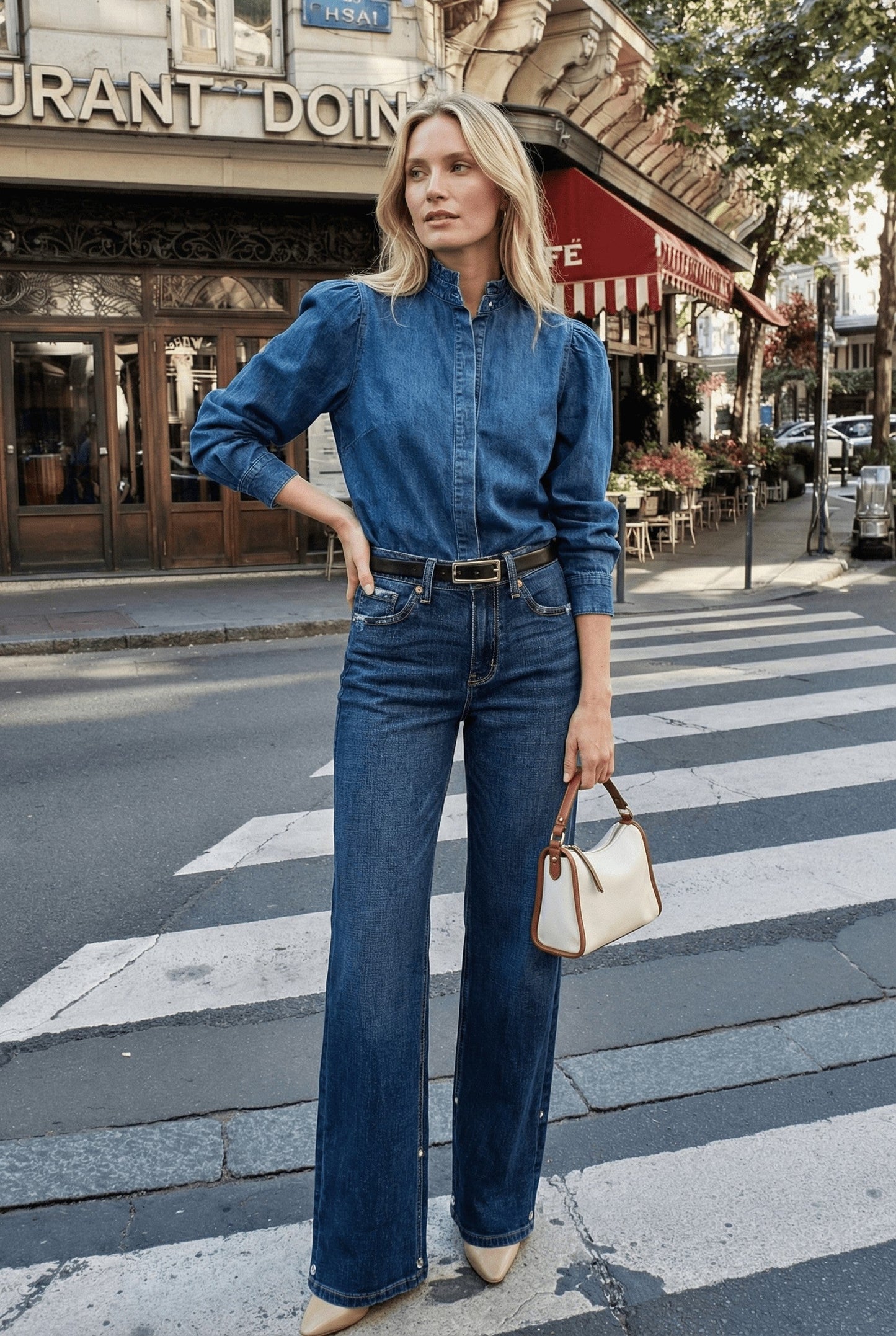 Artemis Vintage Noelle Inseam Transform High Rise Relaxed Straight Leg Jeans in 13 (30) view 7 - High-Waisted (bottom)