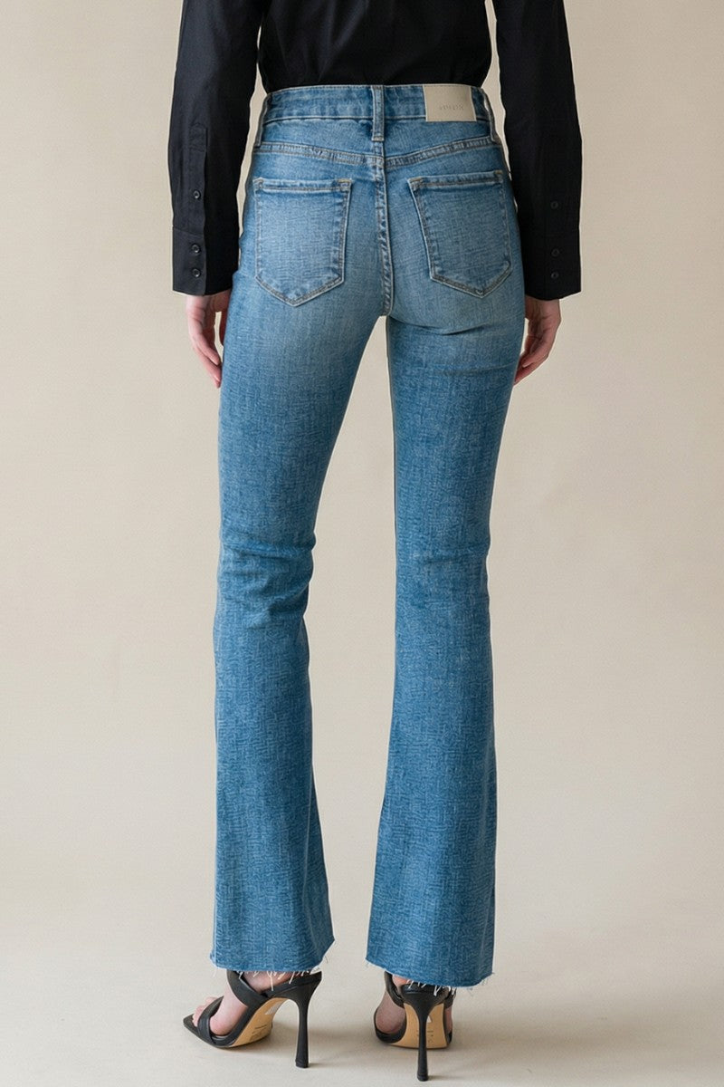 Artemis Vintage Paisley High Rise Flare Jeans (reg & Plus) in 3 (25) view 3 - High-Waisted - Paisley High Rise Jeans