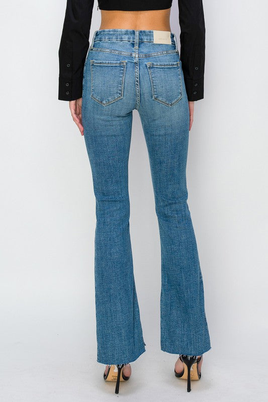 Artemis Vintage Paisley High Rise Flare Jeans (reg & Plus) in 7 (27) view 5 - High-Waisted - Paisley High Rise Jeans