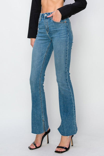 Artemis Vintage Paisley High Rise Flare Jeans (reg & Plus) in 9 (28) view 6 - High-Waisted - Paisley High Rise Jeans