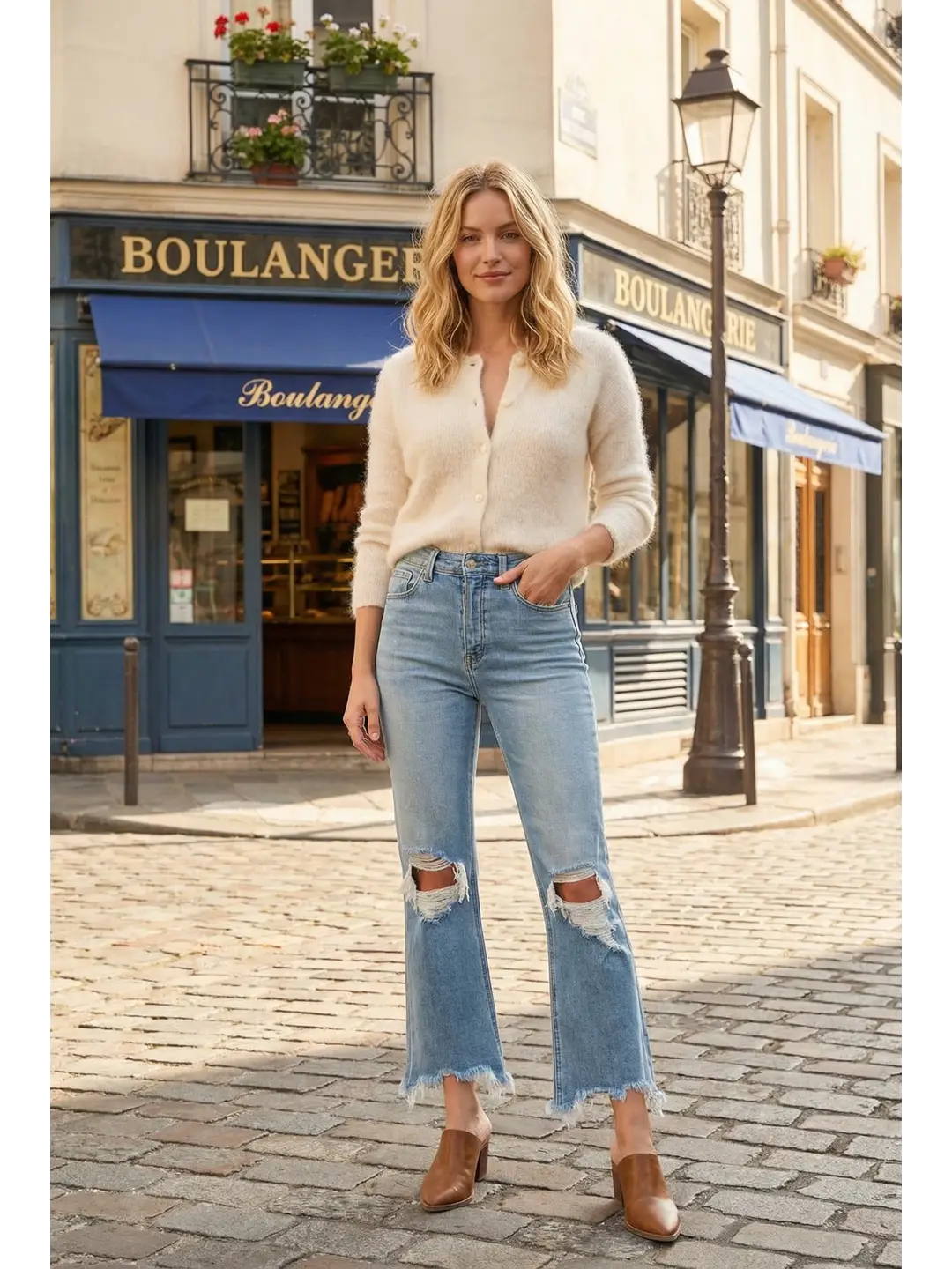Artemis Vintage Raelynn Ultra High Rise Modern Wide Jeans in 1 (24) - High-Waisted (bottom)