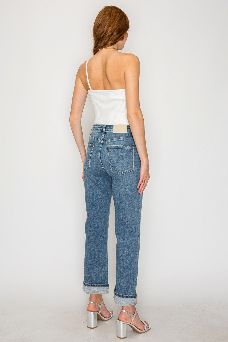 Artemis Vintage Sabine Tummy Control High Rise Slim Straight Jeans in 13 (30) view 7 - High-Waisted (bottom)