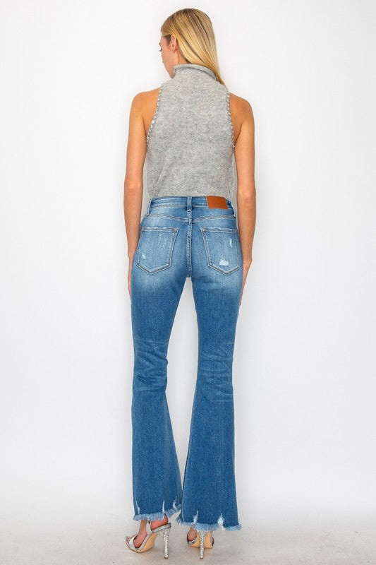 Artemis Vintage Stellar High Rise Flare Jeans in 9 (28) view 7 - High-Waisted - Stella High Rise Jeans (bottom)