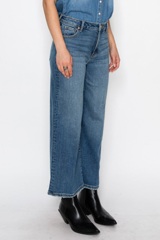 Artemis Vintage Ultra High Rise Crop Wide Jeans in 7 (27) view 4 - High-Waisted - Ultra High Jeans Women (bottom)