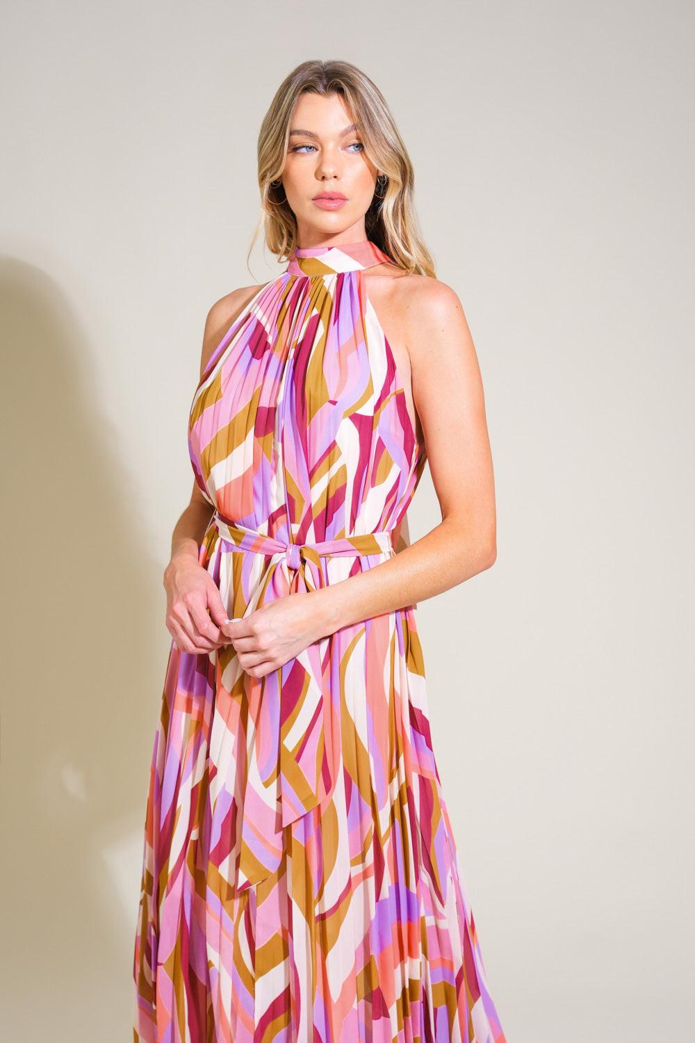 As Time Goes by Woven Maxi Dress in GREEN BURGUNDY view 6 - Time Flies Dress Up