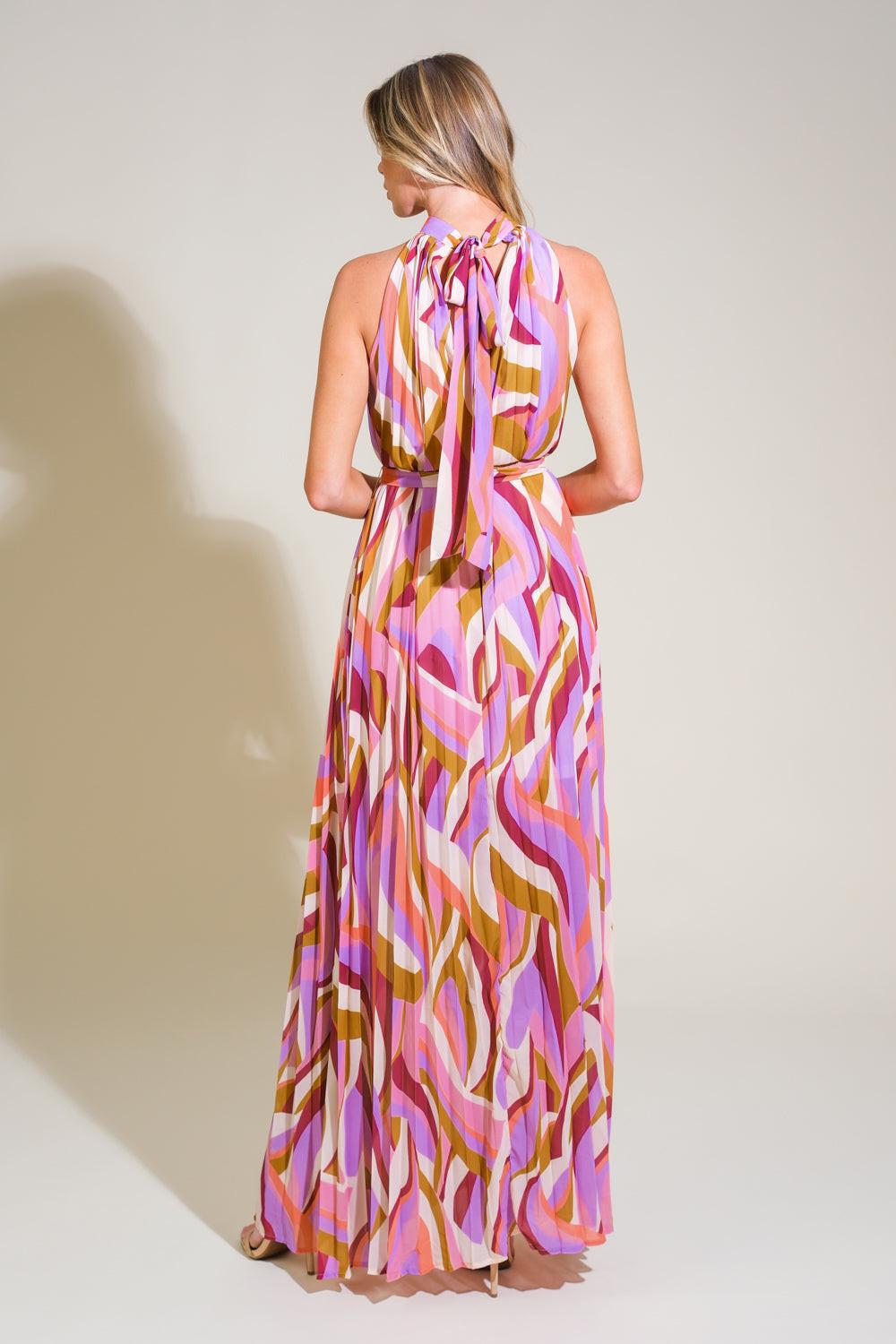 As Time Goes by Woven Maxi Dress in LAVENDER ACID view 3 - Time Flies Dress Up