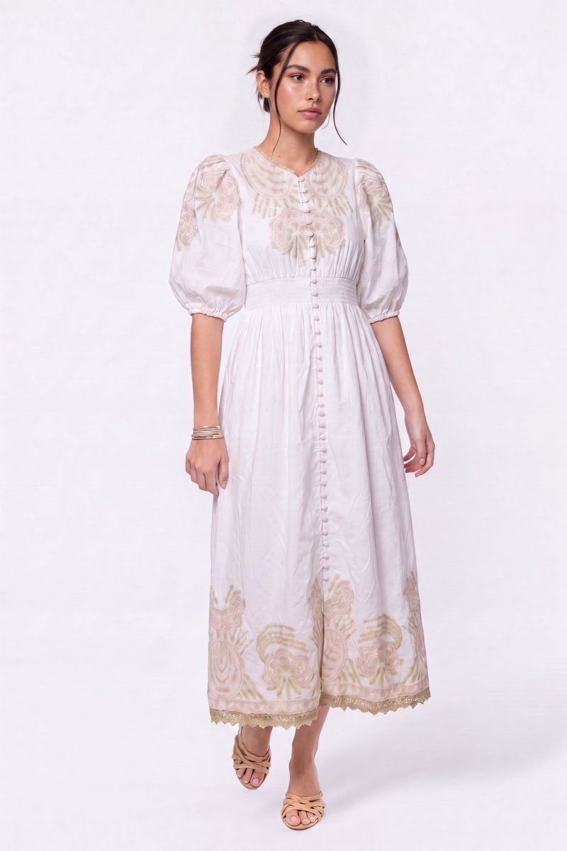 Ashley Dress (ivory Pink) M view 3 (dress) - laura ashley ivory dress, laura ashley ivory dressing tabl - shop at us.meeeshop