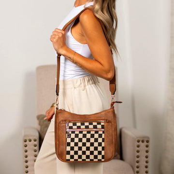 Ashley Mixed Media Crossbody - MeeeShop Women's Fashion
