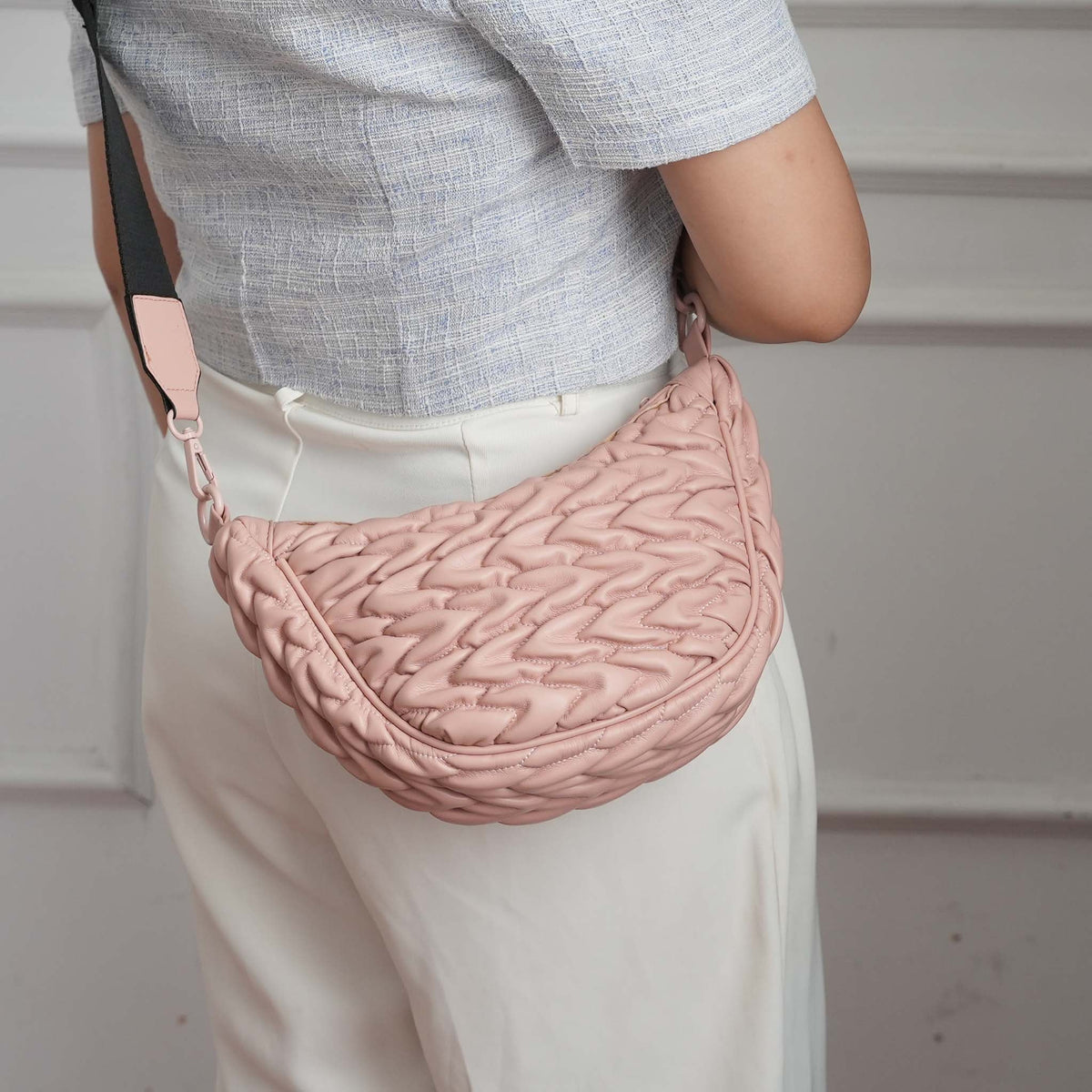 Astrid Shoulder Bag in Black view 2 - Astrid Shoulder Bag Oroton