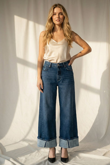 Athena Inseam Transform High Rise A-wide Jeans in 1 (24) - High-Waisted (bottom)