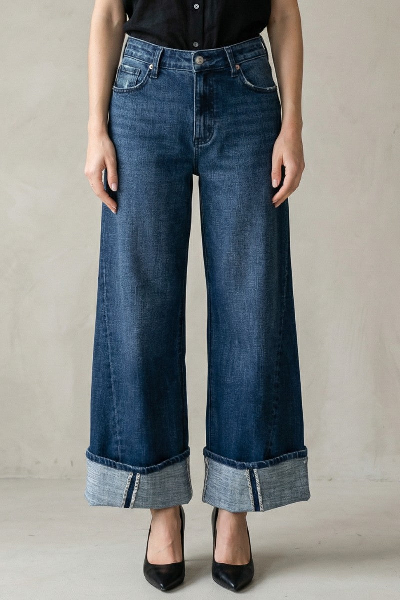 Athena Inseam Transform High Rise A-wide Jeans in 3 (25) view 2 - High-Waisted (bottom)