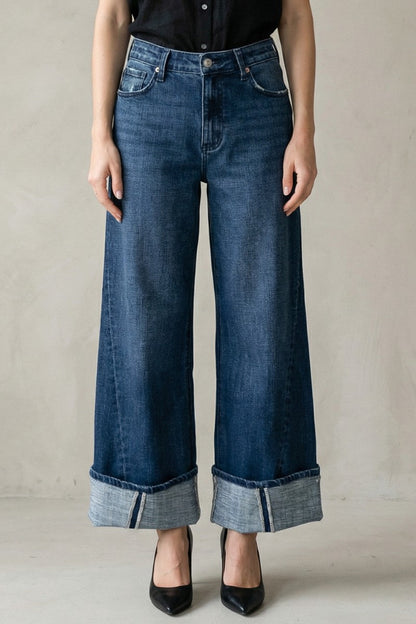 Athena Inseam Transform High Rise A-wide Jeans in 3 (25) view 2 - High-Waisted (bottom)