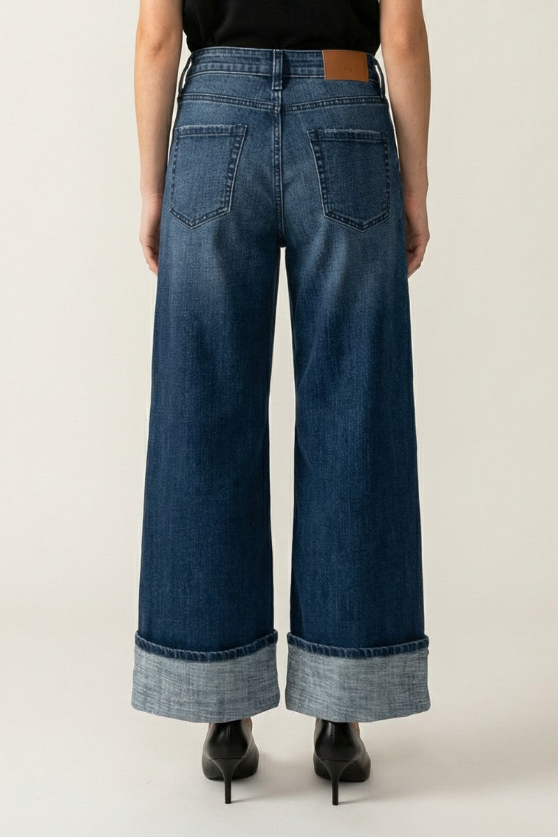 Athena Inseam Transform High Rise A-wide Jeans in 5 (26) view 3 - High-Waisted (bottom)