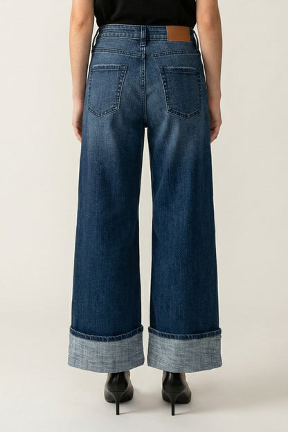 Athena Inseam Transform High Rise A-wide Jeans in 5 (26) view 3 - High-Waisted (bottom)