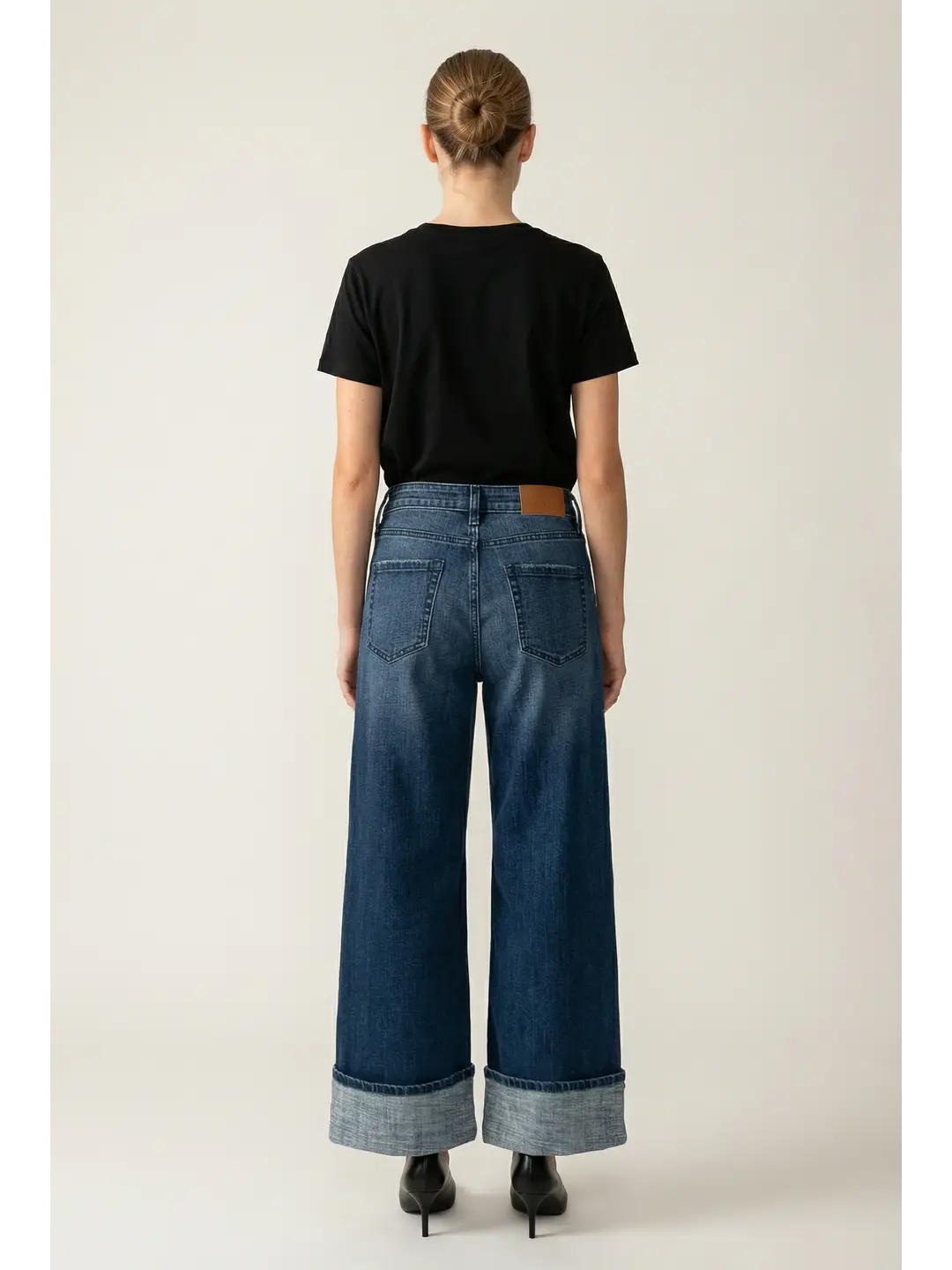 Athena Inseam Transform High Rise A-wide Jeans in 9 (28) view 5 - High-Waisted (bottom)