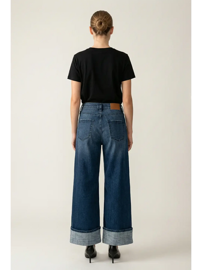 Athena Inseam Transform High Rise A-wide Jeans in 9 (28) view 5 - High-Waisted (bottom)