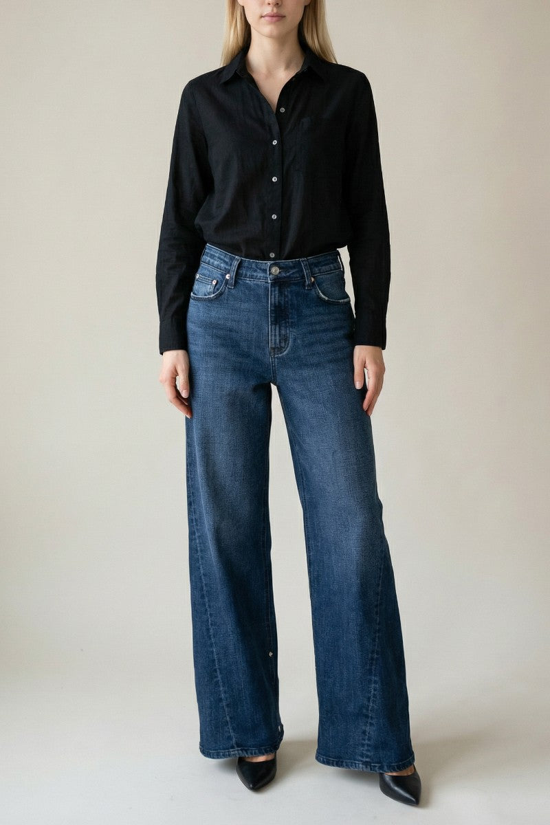 Athena Inseam Transform High Rise A-wide Jeans in 11 (29) view 6 - High-Waisted (bottom)
