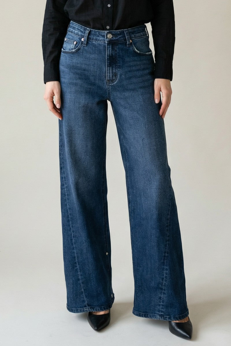 Athena Inseam Transform High Rise A-wide Jeans in 13 (30) view 7 - High-Waisted (bottom)
