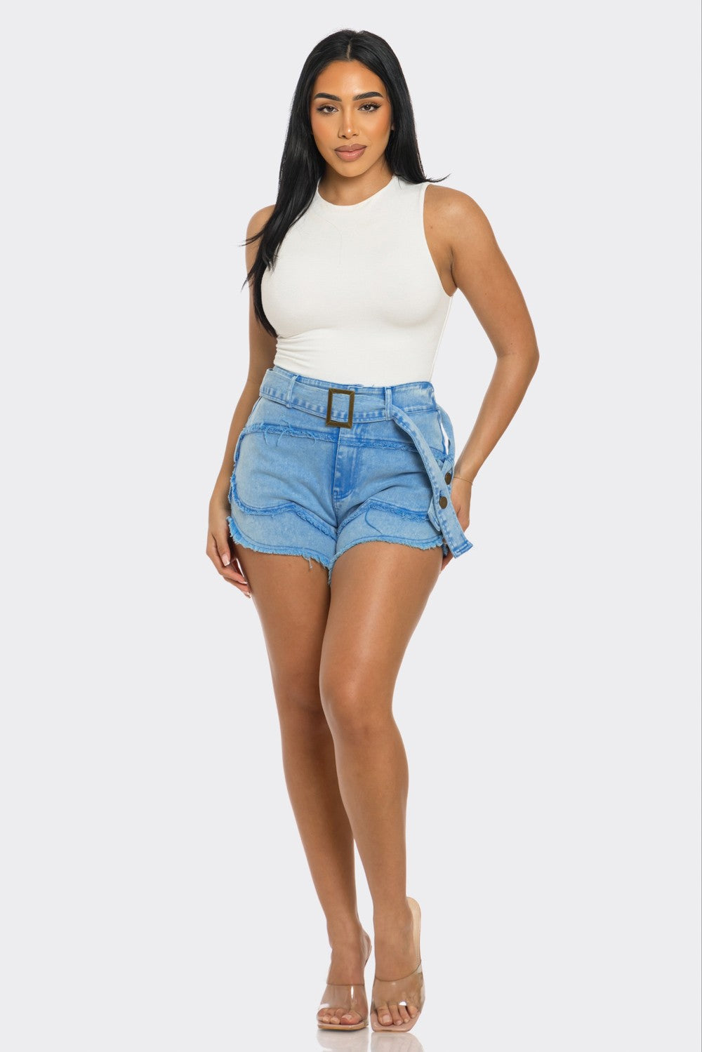 Athina Casual Summer Strap Shorts in Small - Summer Outfit Idea (bottom)