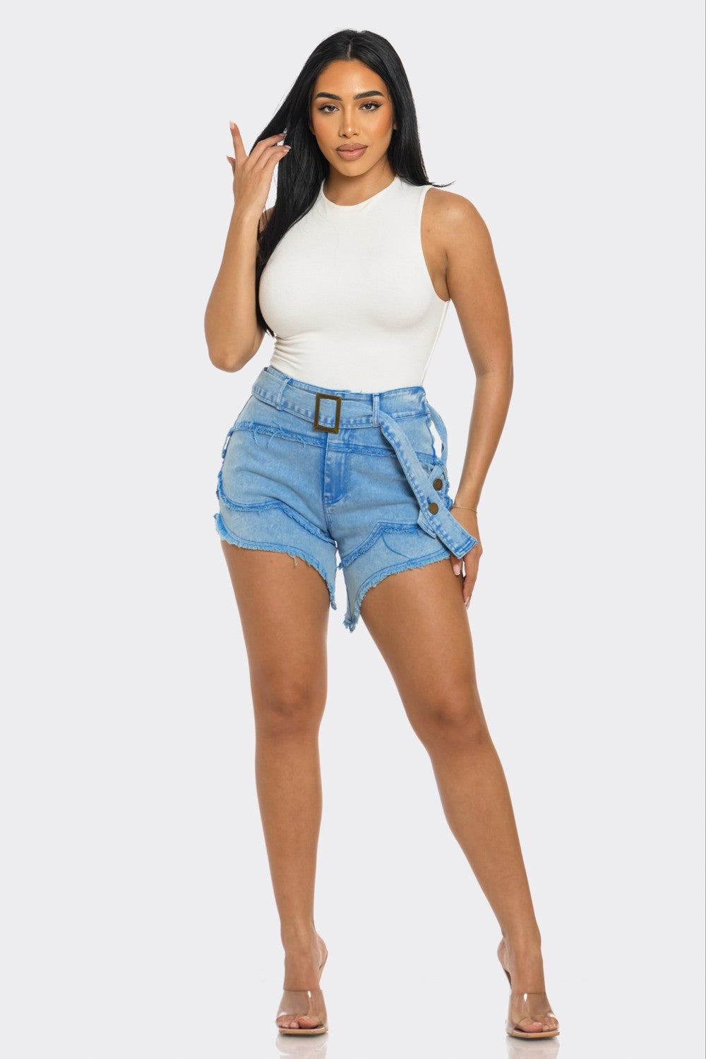 Athina Casual Summer Strap Shorts in Small view 2 - Summer Outfit Idea (bottom)