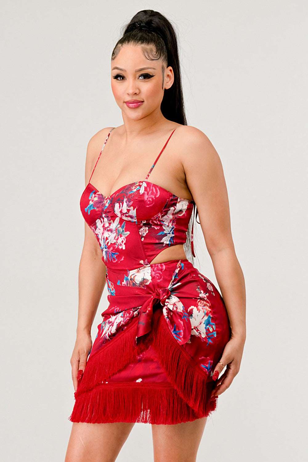 Athina Kimono Floral Print Mini Dress view 7