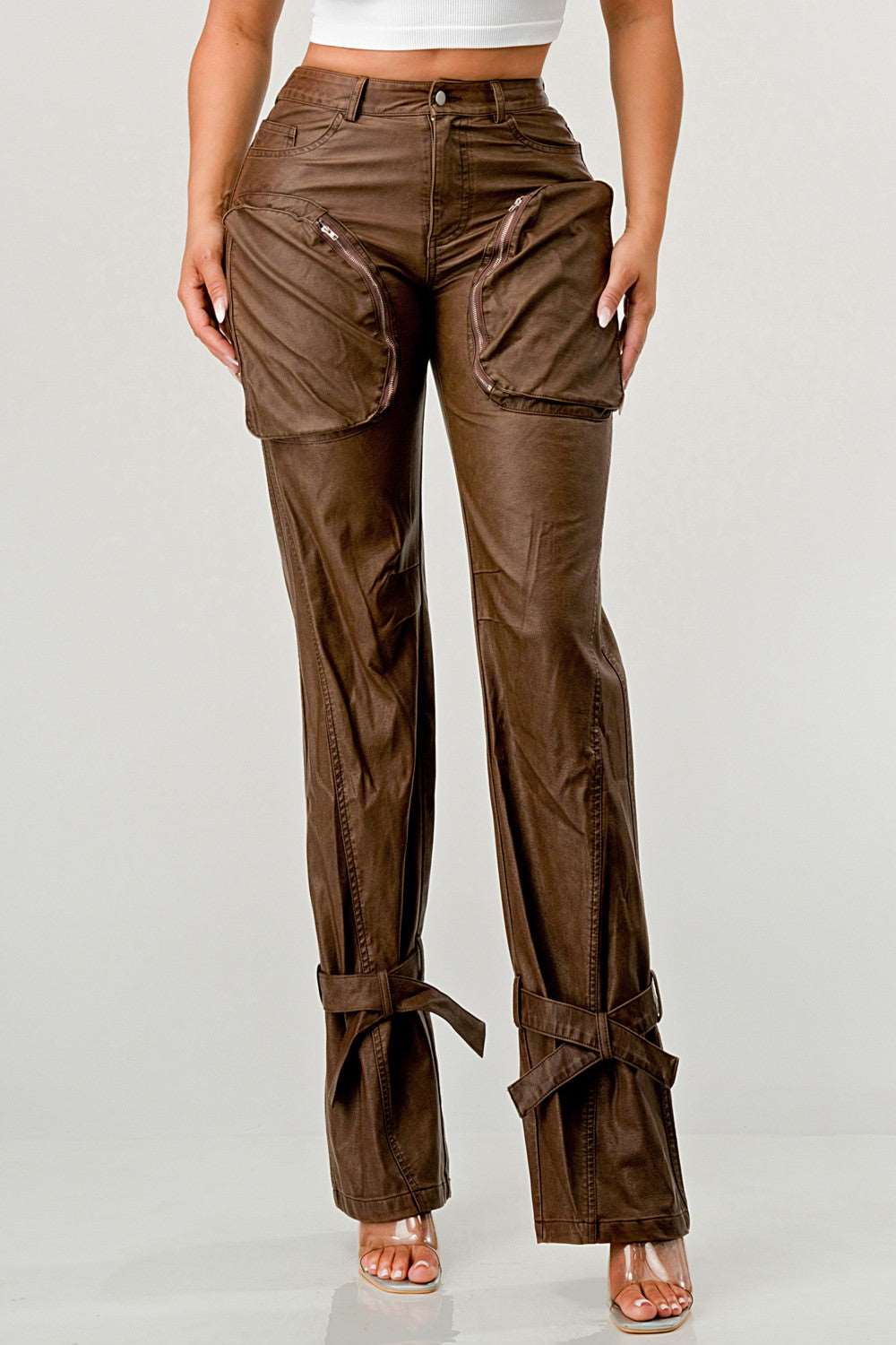 Athina Pu Brown Cargo Pants in Small - Athina Pants (bottom)