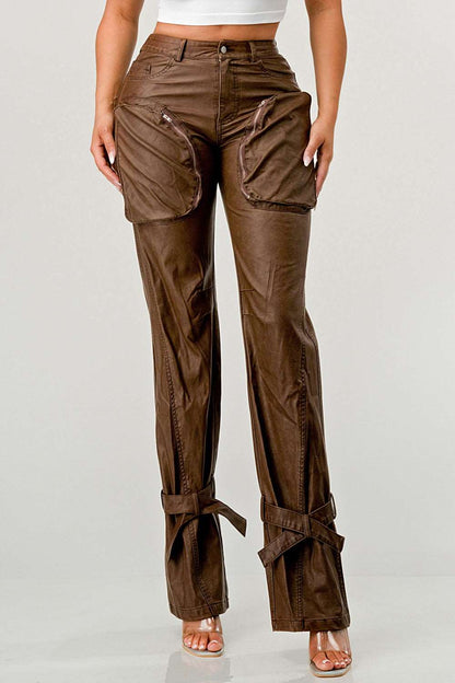 Athina Pu Brown Cargo Pants in Small - Athina Pants (bottom)