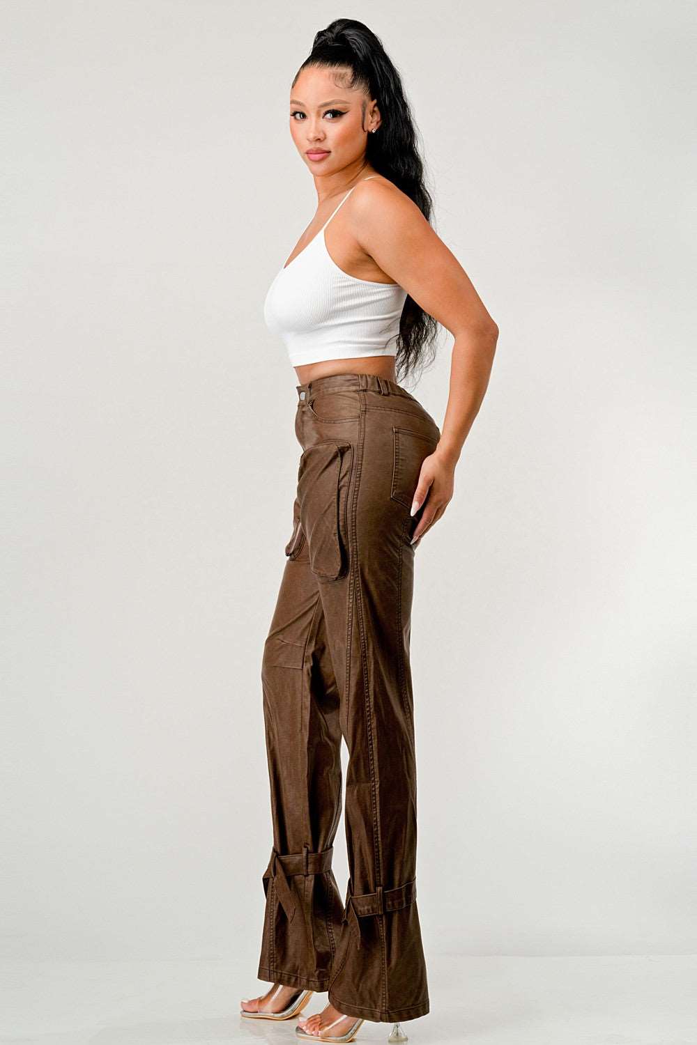 Athina Pu Brown Cargo Pants view 12 - Athina Pants (bottom)