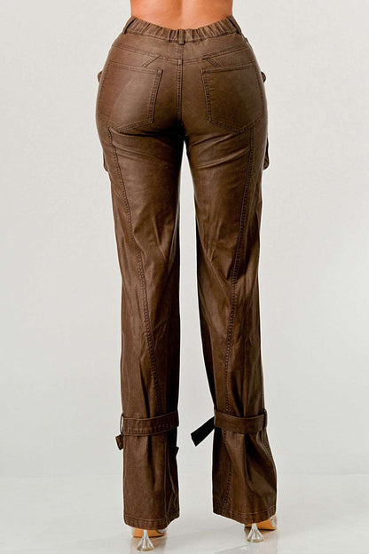 Athina Pu Brown Cargo Pants view 5 - Athina Pants (bottom)