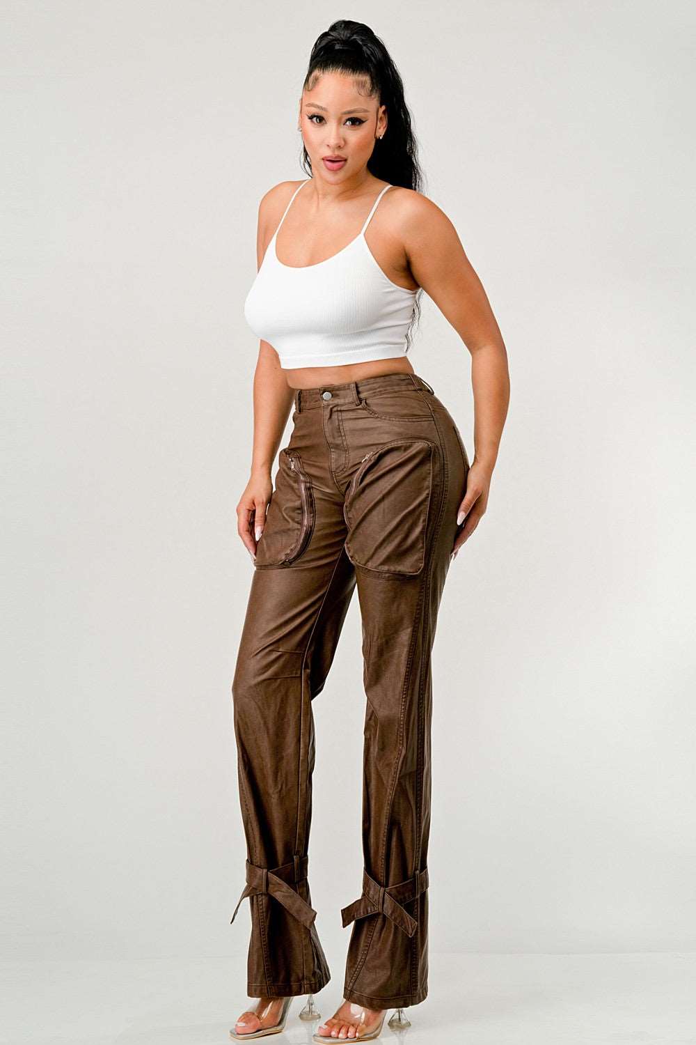 Athina Pu Brown Cargo Pants view 9 - Athina Pants (bottom)