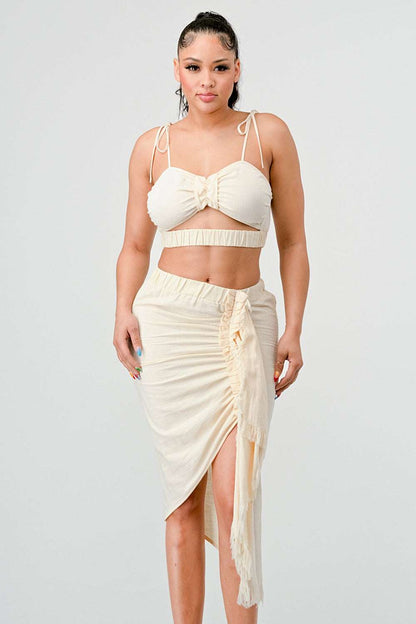Athina Retail Cream Dream Ruched Set view 5 (one-piece)