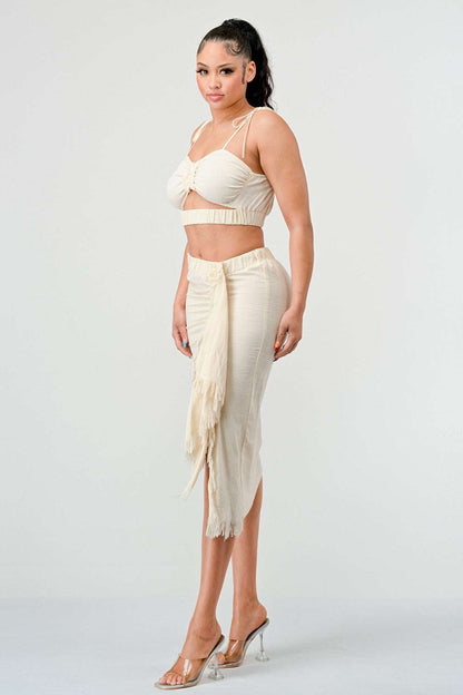 Athina Retail Cream Dream Ruched Set view 6 (one-piece)