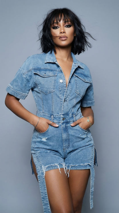 Athina Retail Denim Dazzle Romper Bundle Accessories Package view 4 - Package Romper (bottom)