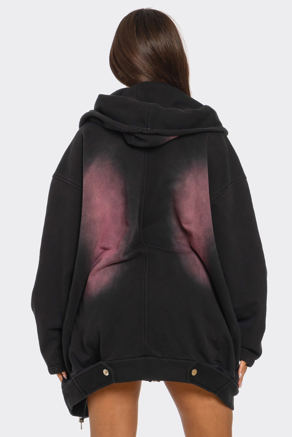 Athina Retail Oversized Ombre Hoodie Set view 4 - Relaxed Fit - Set Hoodie (top)