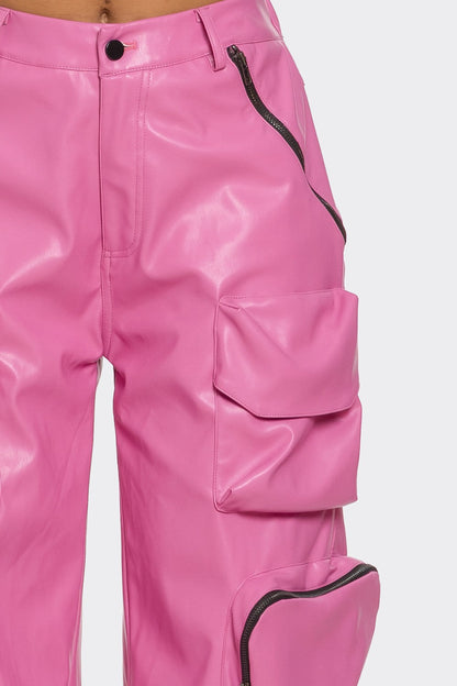 Athina Retail Pink Utility Cargo Pants view 6 - Pink Utility Pants (bottom)