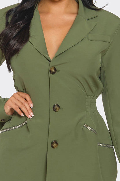 Athina Retail Tailored Utility Blazer Dress view 6 - Casual Office Outfit - Tailored Utility Jacket