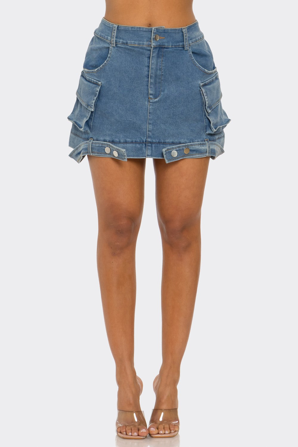 Athina Retail Utility Denim Maxi Skirt in M view 2 - Utility Maxi Skirt (dress)