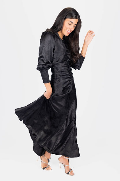 Audrey Dress Long Sleeve (black) in L view 4