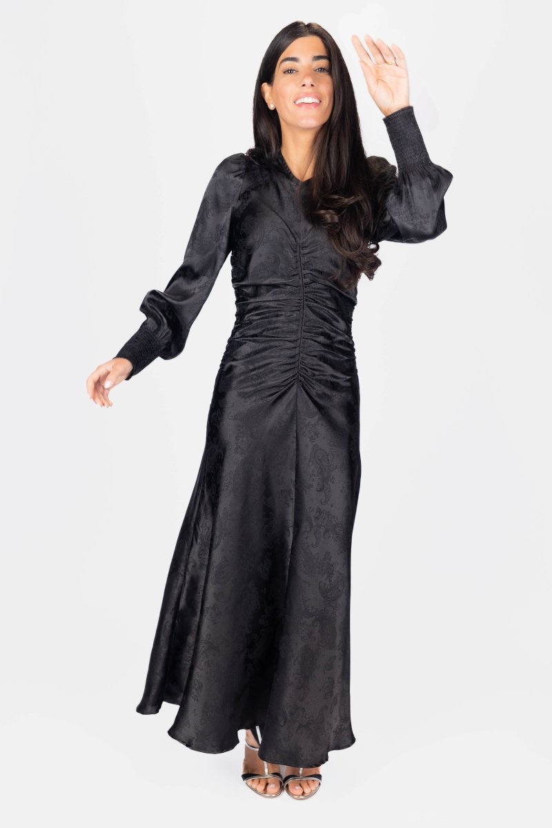 Audrey Dress Long Sleeve (black) in M view 3