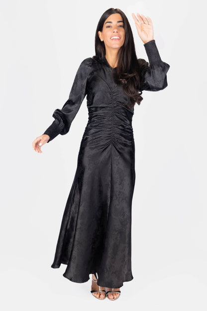 Audrey Dress Long Sleeve (black) in M view 3
