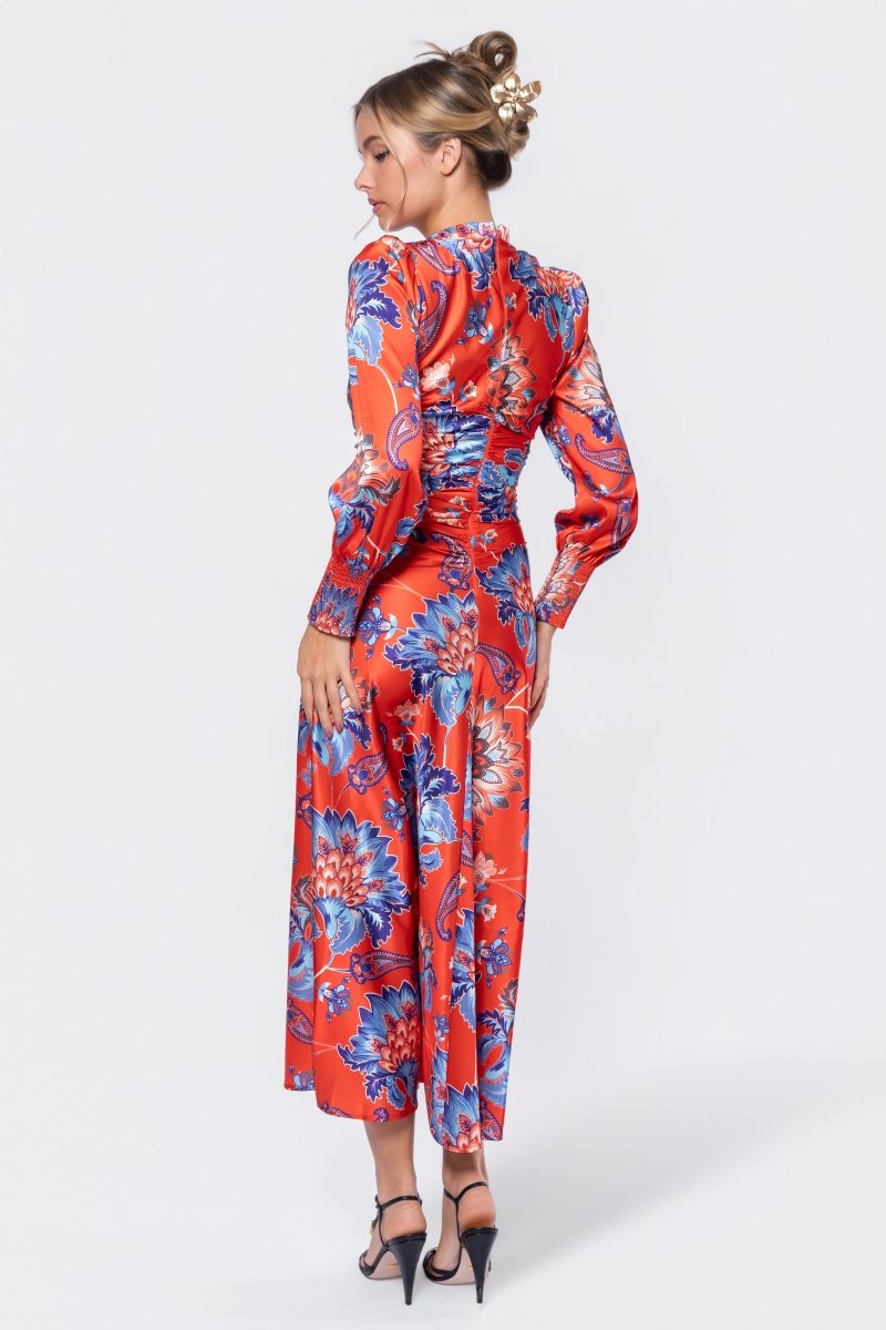 Audrey Dress Long Sleeve (red/blue) in XL view 6