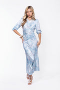 Audrey Dress Short Sleeve (light Blue Flower) XXS (dress) - audrey mini dress, audrey mini dress franki - shop at us.meeeshop