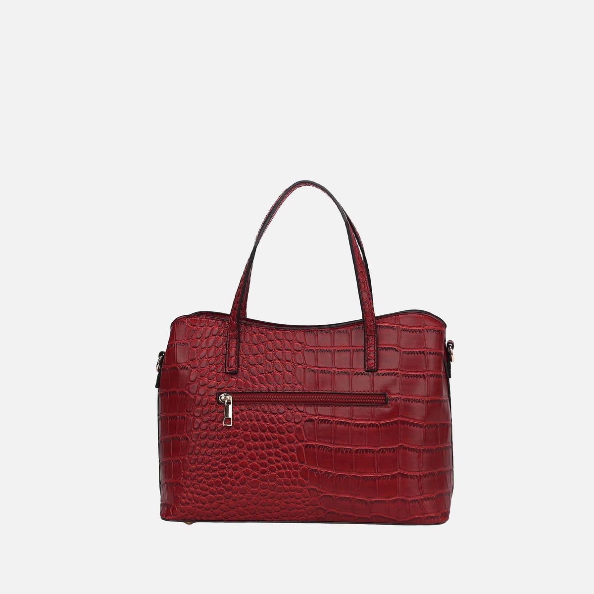 Aurelia Embossed Shoulder Bag in Denim Blue view 3