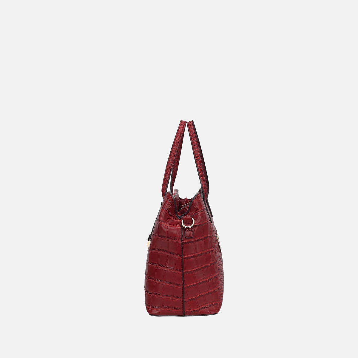 Aurelia Embossed Shoulder Bag in Gray view 4