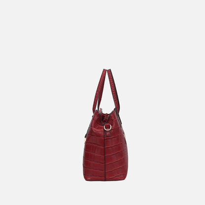 Aurelia Embossed Shoulder Bag in Gray view 4