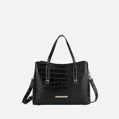 Aurelia Embossed Shoulder Bag in Purple view 7